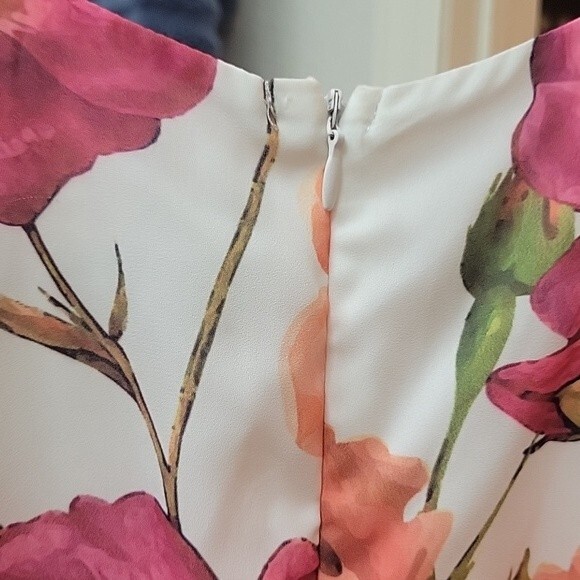 Hope & Ivy Womens White Floral Maxi Dress 2  Bridal Era Regencycore - Picture 8 of 11